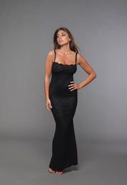 PRE - ORDINE SANTORINI LACE BLACK DRESS