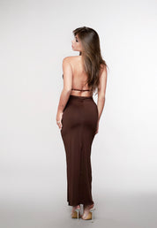 CHOCOLATE MAXI DRESS