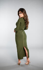 MILITARY MAXI DRESS