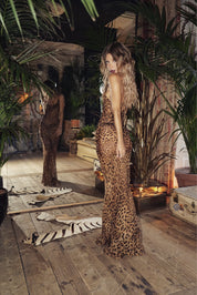 PRE - ORDER | LEOPARD SHEER DRESS